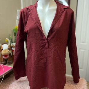 Burgundy blouse